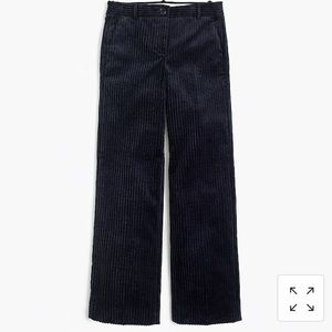 NWOT J Crew Corduroy Cropped Blue Trouser Pants